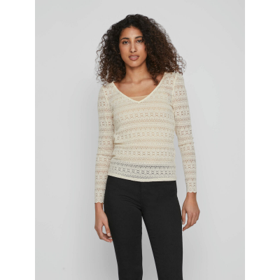 NOOS VICHIKKA LACE V-NECK L/S TOP