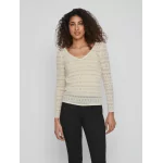 NOOS VICHIKKA LACE V-NECK L/S TOP