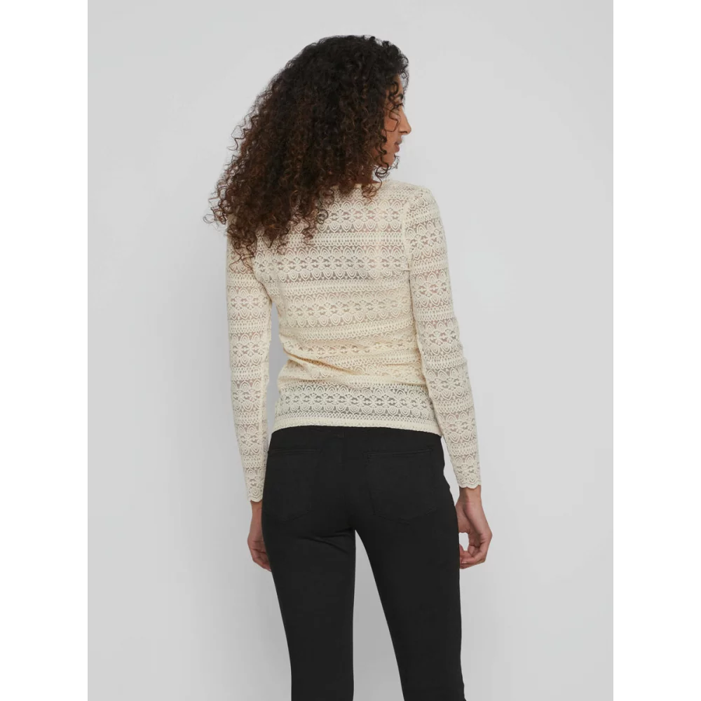 NOOS VICHIKKA LACE V-NECK L/S TOP