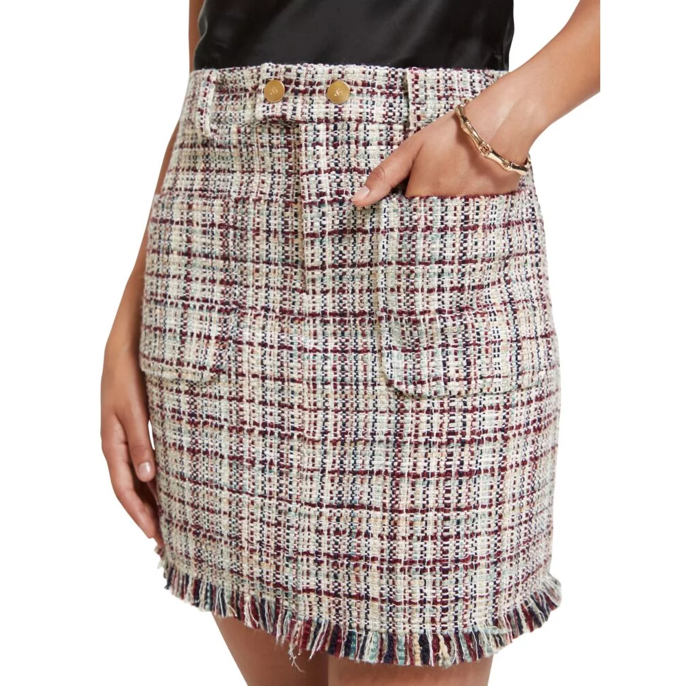 MAISON SCOTCH - BOUCLE TWEED HIGH RISE MINI SKIRT