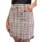 MAISON SCOTCH - BOUCLE TWEED HIGH RISE MINI SKIRT