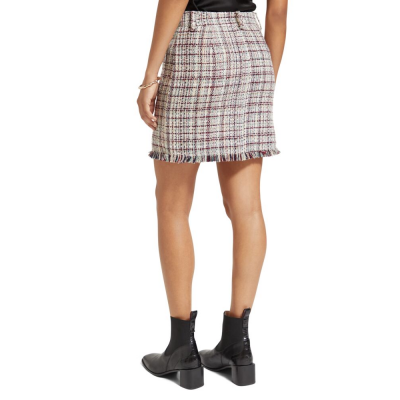 MAISON SCOTCH - BOUCLE TWEED HIGH RISE MINI SKIRT
