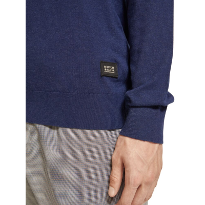 SCOTCH AND SODA - REGULAR FIT ESSENTIALS CREW IN ECO VERO