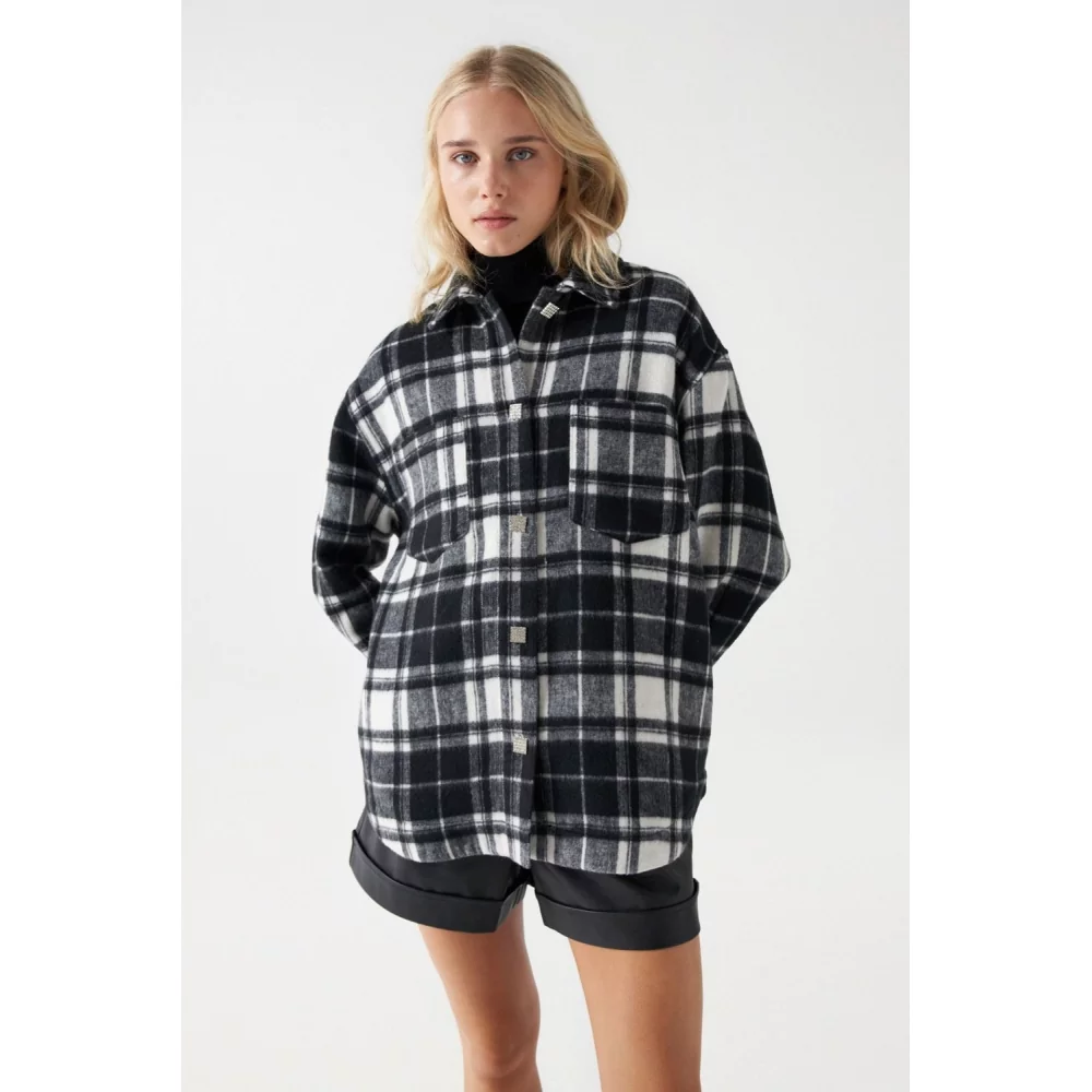 SALSA - SURCHEMISE LONGUE À CARREAUX