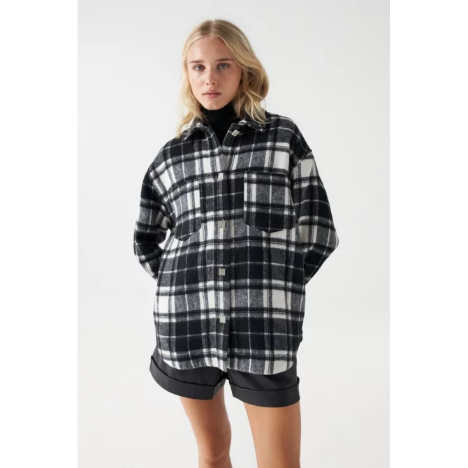 SALSA - SURCHEMISE LONGUE À CARREAUX