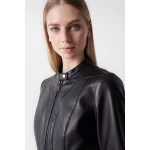 SALSA - BLOUSON EFFET CUIR COUPE SLIM