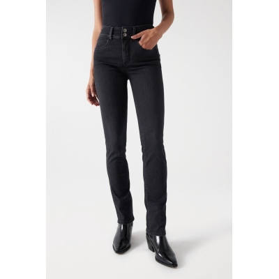 SALSA - SECRET SLIM NOIR DÉLAVÉ