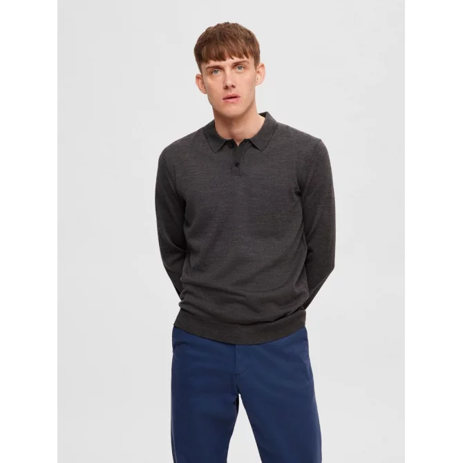 SLHTOWN MERINO COOLMAX KNIT POLO NOOS
