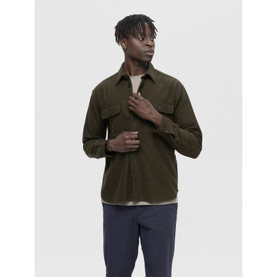 SLHMASON-TWILL OVERSHIRT LS NOOS