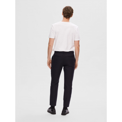 SLHSLIM-AYR PINSTRIPED ELASTIC TRS B