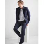 SLHSLIM-AYR PINSTRIPED ELASTIC TRS B