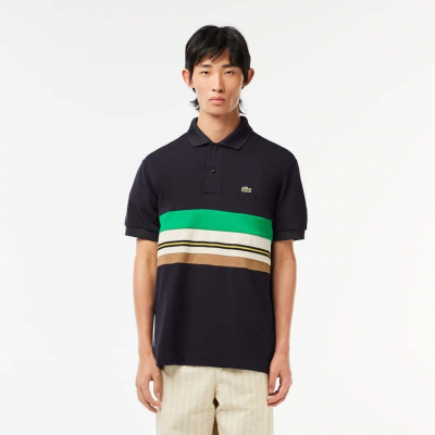 LACOSTE - SHORT SLEEVED RIBBED COLLAR SHIRT