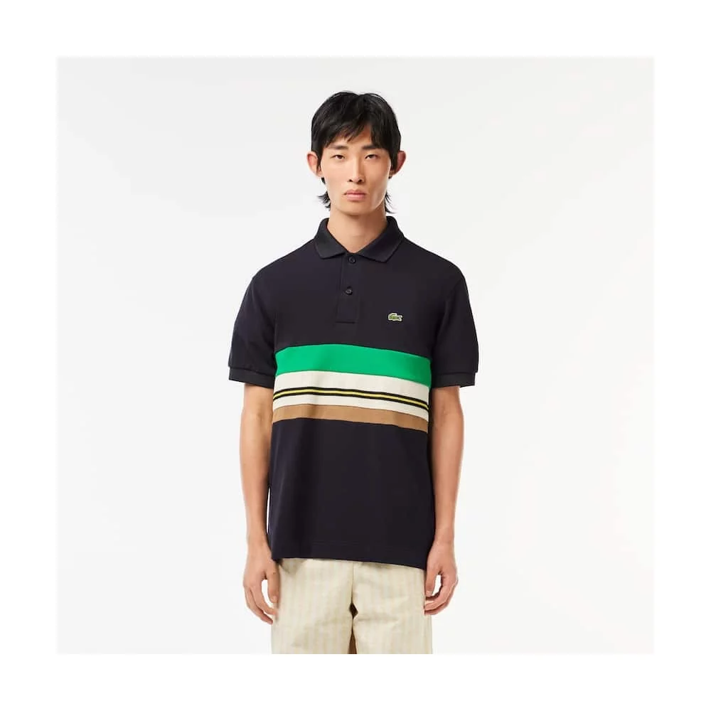 LACOSTE - SHORT SLEEVED RIBBED COLLAR SHIRT