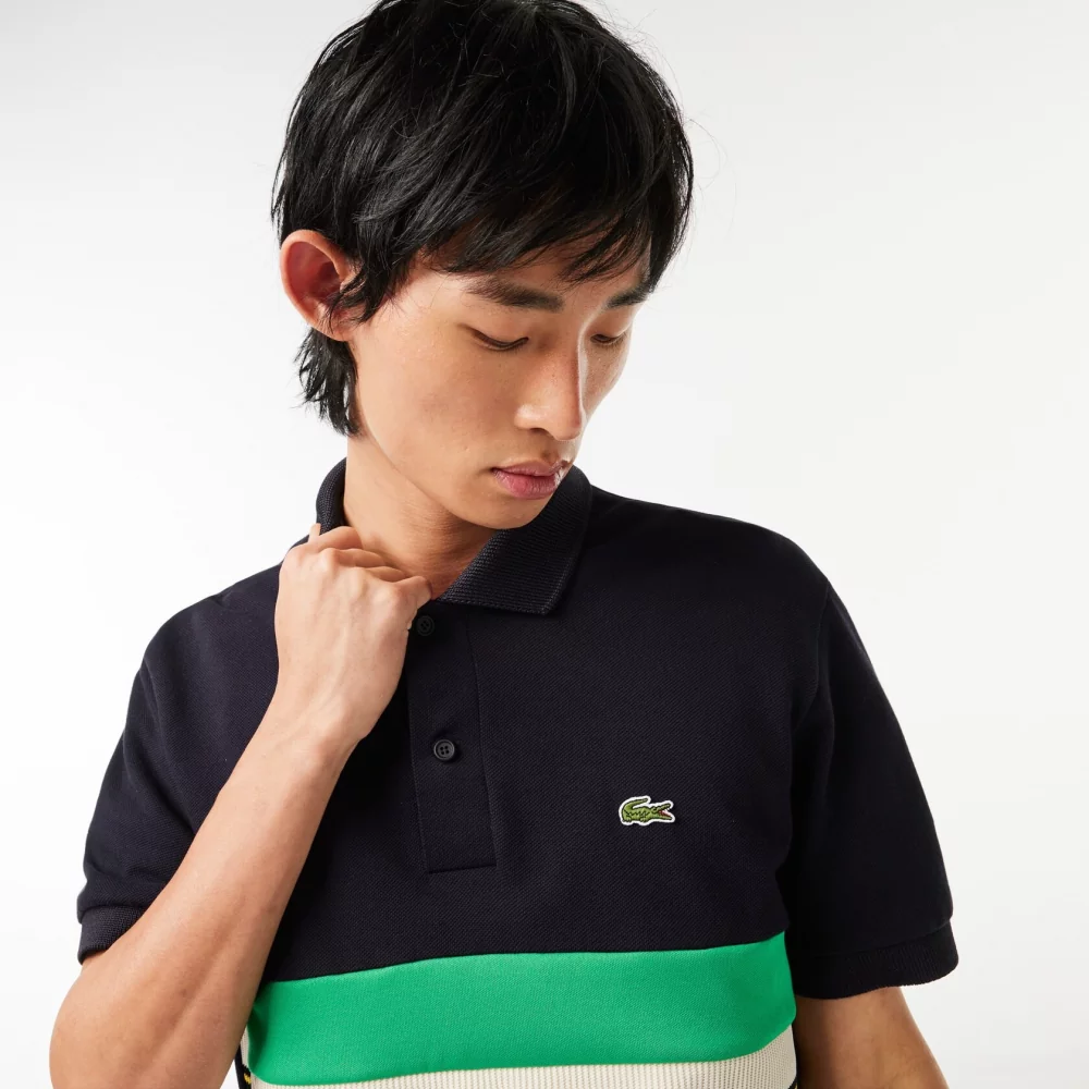 LACOSTE - SHORT SLEEVED RIBBED COLLAR SHIRT