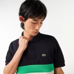LACOSTE - SHORT SLEEVED RIBBED COLLAR SHIRT
