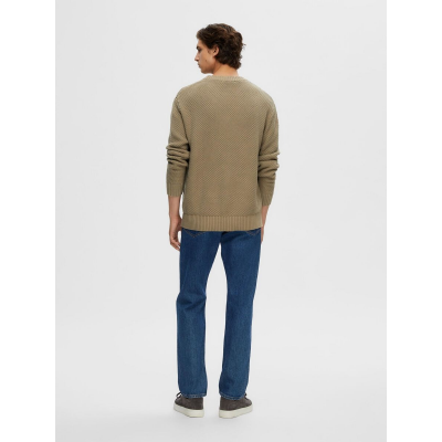 SLHBERT RELAXED LS KNIT STU CREW NECK W