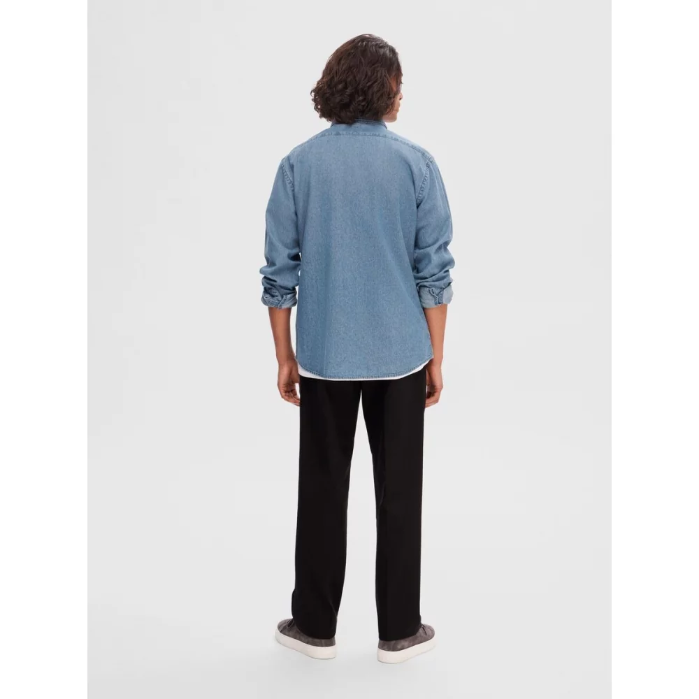 SLHREGRICK-DENIM-NEW SHIRT LS NOOS