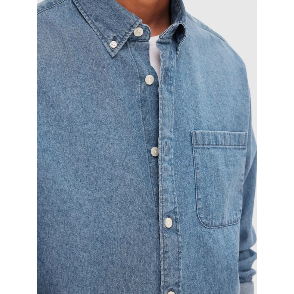 SLHREGRICK-DENIM-NEW SHIRT LS NOOS