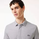 SHORT SLEEVE RIBBED COLLAR SHIRT