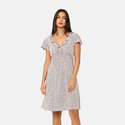 LEVIS - MYLENE MINI DRESS BEULAH FLORAL MAUVE CH
