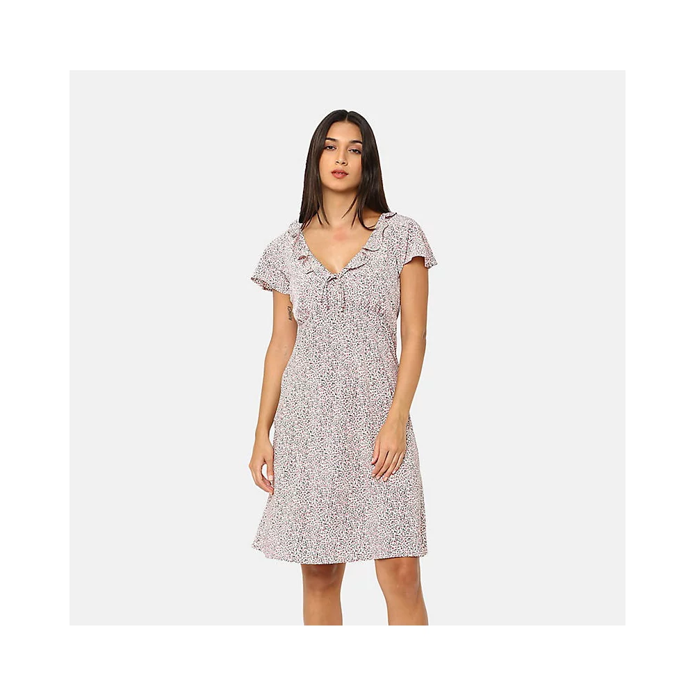 LEVIS - MYLENE MINI DRESS BEULAH FLORAL MAUVE CH