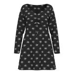 LEVIS - MANA LS MINI DRESS WENDY FLORAL CAVIAR P