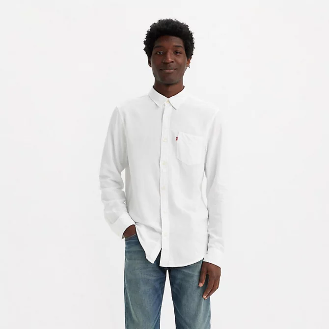 LEVIS - SUNSET 1 POCKET STANDARD BRIGHT WHITE PL
