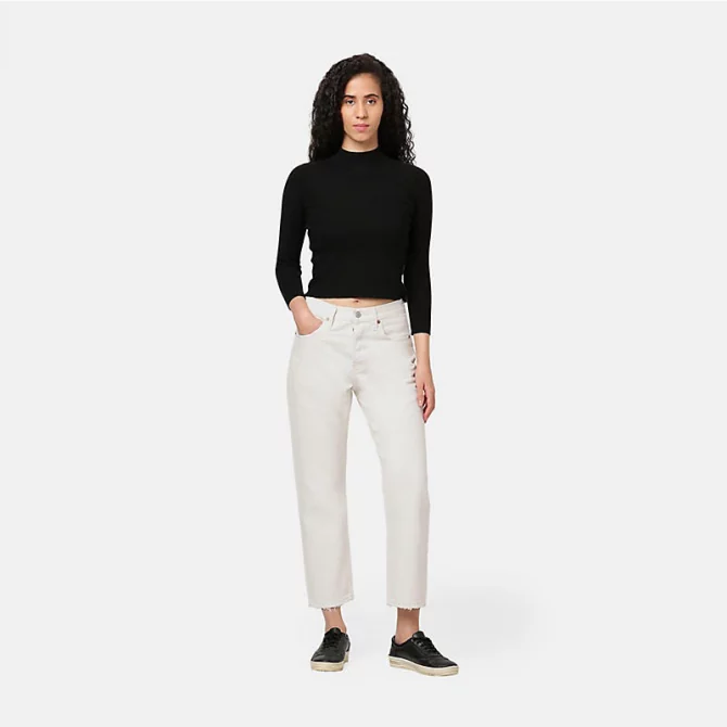 LEVIS - 501® CROP ECRU BOOPER NO DAMAGE