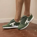 FAGUO - OLIVE BASKETS SYN WOVEN SUEDE