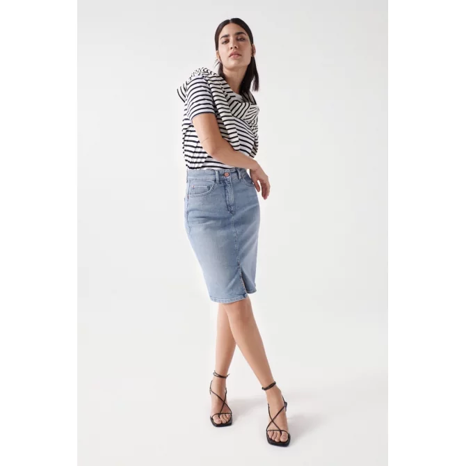 SALSA - JUPE EN JEAN FAITH PUSH IN