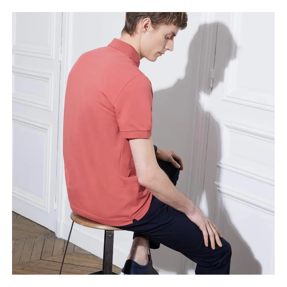 SHORT SLEEVE RIBBED COLLAR SHIRT