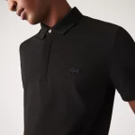 SHORT SLEEVE RIBBED COLLAR SHIRT