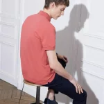 SHORT SLEEVE RIBBED COLLAR SHIRT