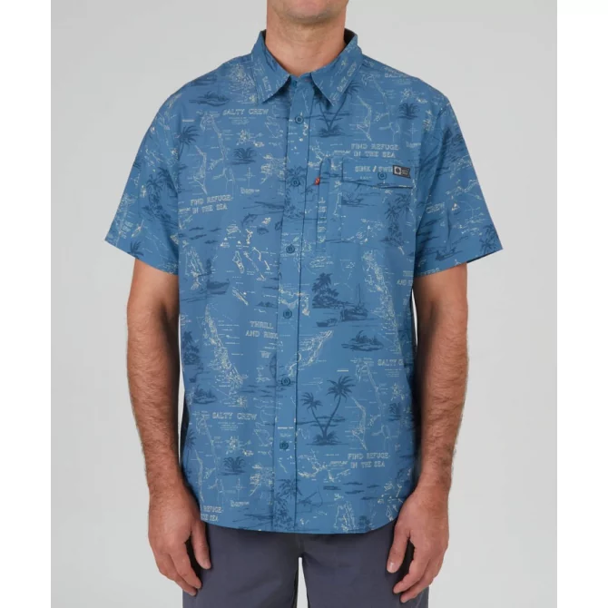 SALTY CREW - SEAFARER S/S TECH WOVEN