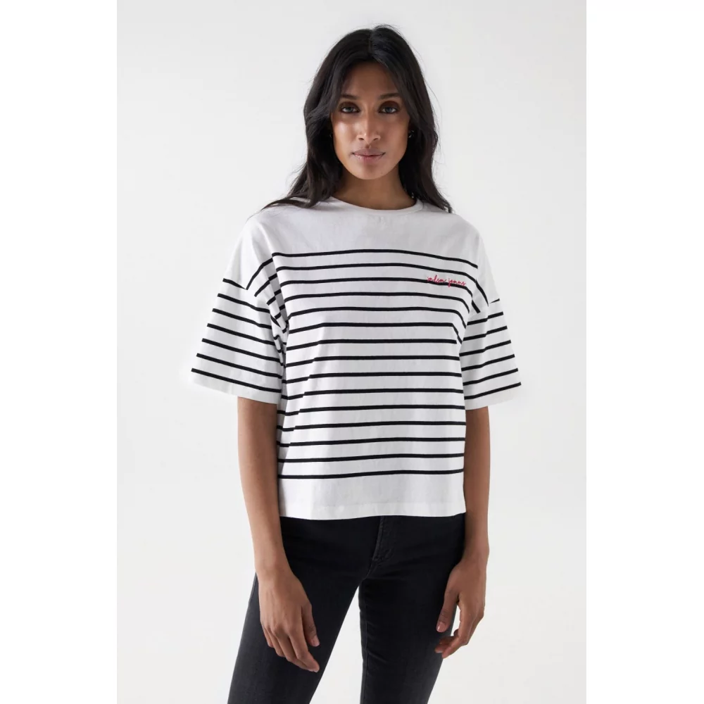 SALSA - STRIPED BRANDING T-SHIRT