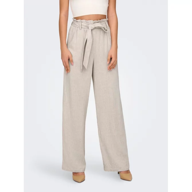 ONLY - ONLSIESTA HW PB BELT LINEN BL PANT PNT