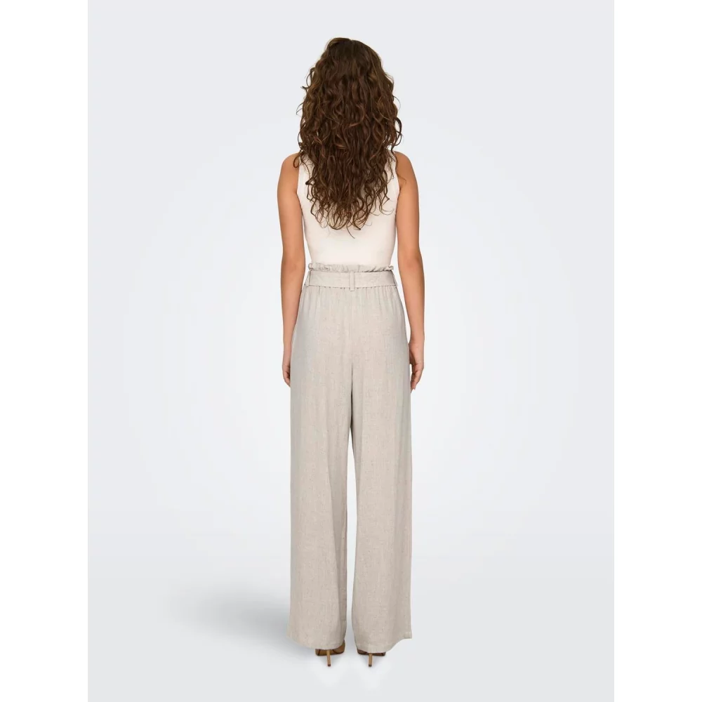 ONLY - ONLSIESTA HW PB BELT LINEN BL PANT PNT