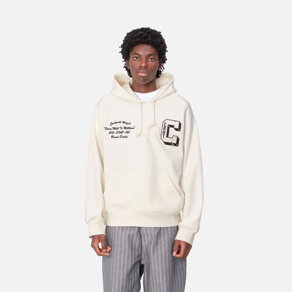 CARHARTT WIP - HOODED BROWN DUCKS SWEAT